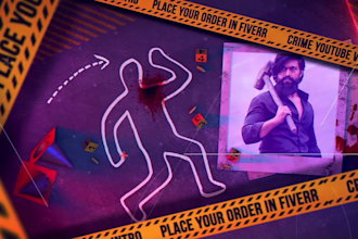 edit crime opener, video editing or logo intro