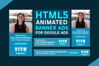 design animated GIF or HTML5 banner ads