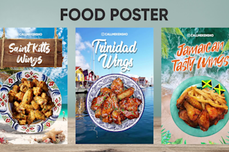 create food advertisement poster for your brand