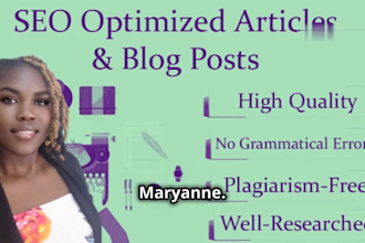 be your SEO article writer and blog writer