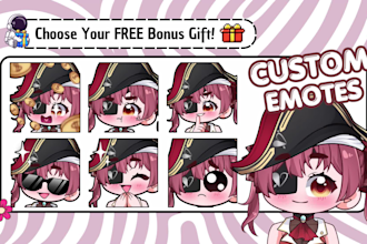 custom chibi twitch emotes and animated emotes