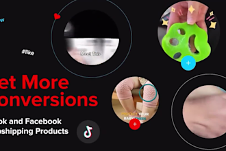 create dropshipping ads for tik tok video ads or facebook video ads