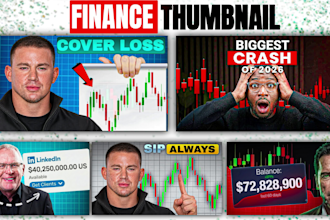 design viral finance, crypto and business thumbnails