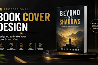 design creative book cover, illustrate book cover and professional book design