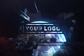 produce this cinematic logo video intro animation
