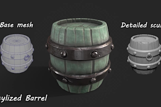create 5 to 20 low poly 3d game ready props for games