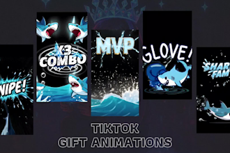 create tiktok overlays, panel or tiktok gift animations
