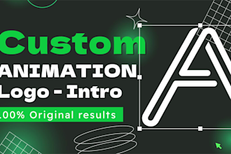 do cutting edge custom logo animation
