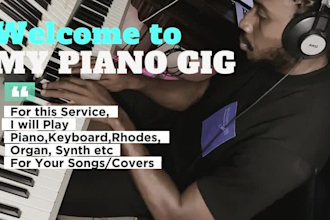 record piano, organ, rhodes, synth for your song