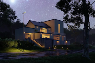 photorealistic 3d rendering and exterior design