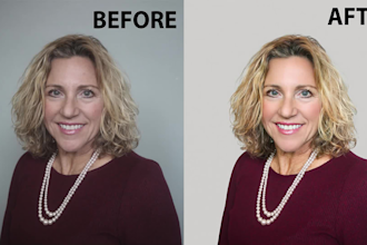 do corporate headshot retouch for business