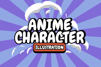 draw anime art, original character, fanart, vtuber design,  pfp or illustration