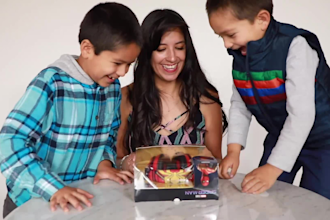 create amazon product video ads with female model and kids