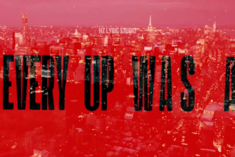 create an animated music lyric video for you