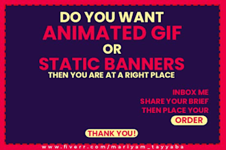 design social media animated gif and static banners