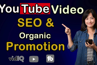 do my best youtube video SEO and organic promotion worldwide