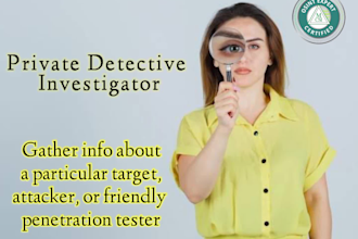 be your private detective investigator osint on any target