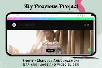 do shopify text marquee, countdown announcement bar, image slider, video slider