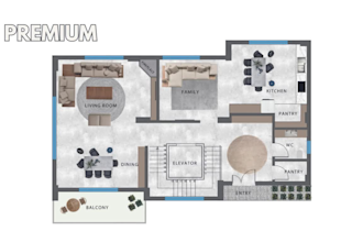 color 2d color floor plan for real estate