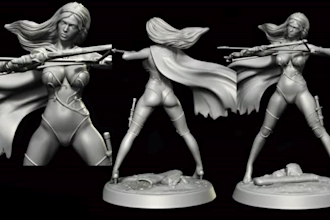 sculpt 3d model, character modeling, 3d miniature in zbrush for 3d printing