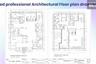 design architecture floor plan drawing autocad 2d floor plan
