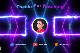 create youtube outro, end screen video in 4 hours only