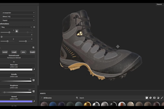 create realistic 3d shoe model, 3d shoe design, footwear design, shoe animation