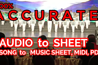 transcript song and music to school choir multi language