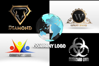create a 3d rotating logo animation or seamless 360 loop gif