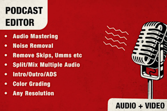 edit and process your video or audio podcast