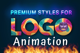 create a premium logo animation, complex and advanced