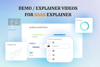 create animated saas explainer video, saas demo video with voice
