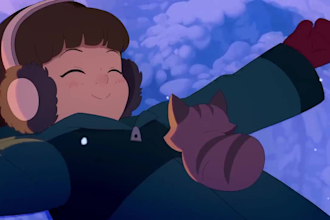 create lofi loop animation for vtuber and streamer illustration animation video