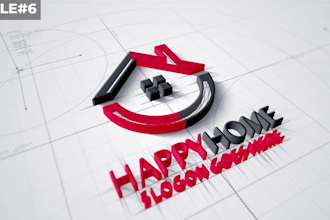 create 3d real estate logo animation intro in 4 hours