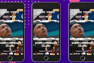 edit music promo video for instagram and facebook stories
