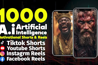 create 1000 ai motivational shorts video tiktok youtube