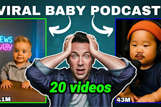 create viral ai baby podcast videos for tiktok youtube instagram