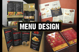 design editable restaurant food menu, digital menu, price list
