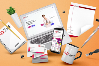 design brand guide with attractive logo in high resolution