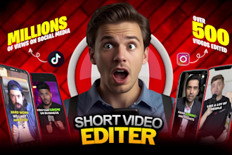create trending youtube shorts, instagram reels and tiktok video editing
