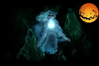 halloween hologram animations, spooky vj loops, haunted house projection effects