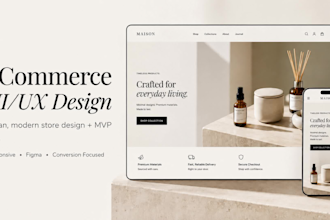 design ecommerce website UI UX and build your store mvp web app dashboard