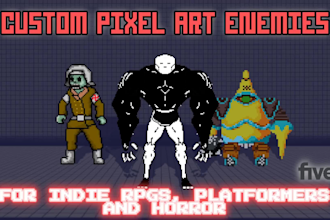 design original pixel art for indie games