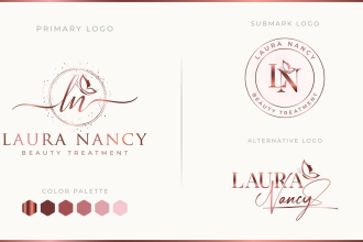 do luxury elegant or hand drawn feminine logo design