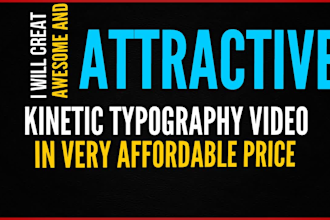 create a kinetic typography video for you in 24 hours