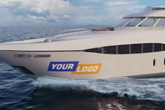 made wonderful luxury yacht video for your logo
