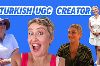 create turkish ugc user generated content for tiktok or ig