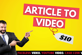 convert article, blog post or text to video with voice over