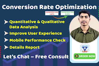 provide expert cro audit, conversion rate optimization using heatmaps and ga4