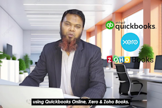 expertly do bookkeeping, bank reconciliation in quickbooks online, xero and zoho
